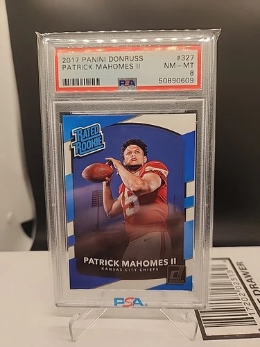 2017 Donruss Patrick Mahomes Rc #327 PSA 8 50890609