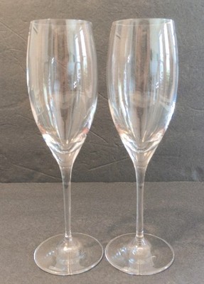 Two RIEDEL Fluted Crystal Vinum Cuvee Prestige Glasses 2001 8'' 5/8