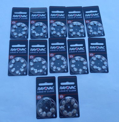 12 Packages Rayovac Loud n Clear 312 Exp 2026  One Open