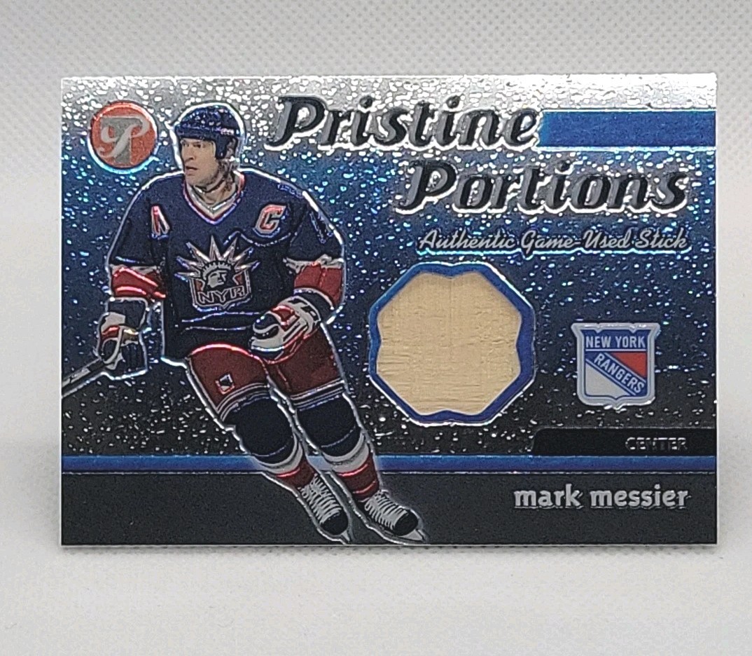 2003-04 Topps Pristine - Pristine Portions Mark Messier #PPS-MM Stick (MEM)