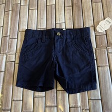 Wonder Nation Girls 5 Shorts adjustable waist chino short blue sapphire NWT