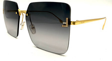 FENDI FE4082US FE 40820US 30B Crystal Gold Smoke Gradient Sunglasses 59-15-135