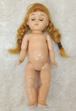 Vtg Vogue Ginny? Doll Strawberry Blonde Hair Sleepy Eyes Lashes 50s 7.5" Plastic