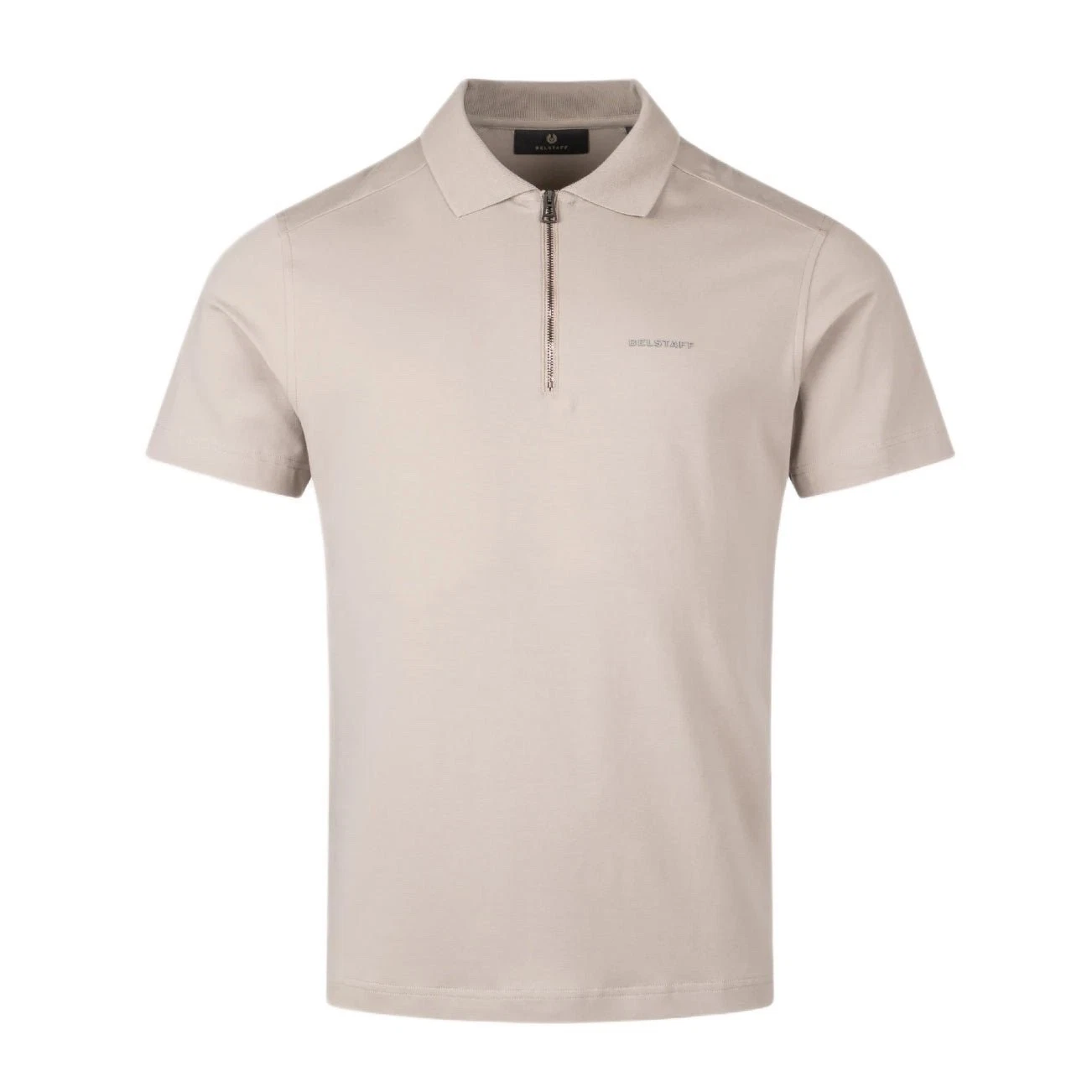 Belstaff Alloy Polo Shirt Mens Designer Zip Jersey in Dark Sand Regular Fit
Opens in a new window or
