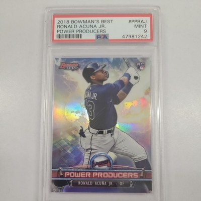 2018 Bowman Best Ronald Acuna Jr Refractor Power Producers PSA 9 Rookie Atlanta