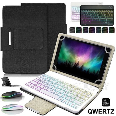 Beleuchtete Tastatur Maus Hülle für iPad Pro 5th Air 6th Generation 11'' 2024 DE