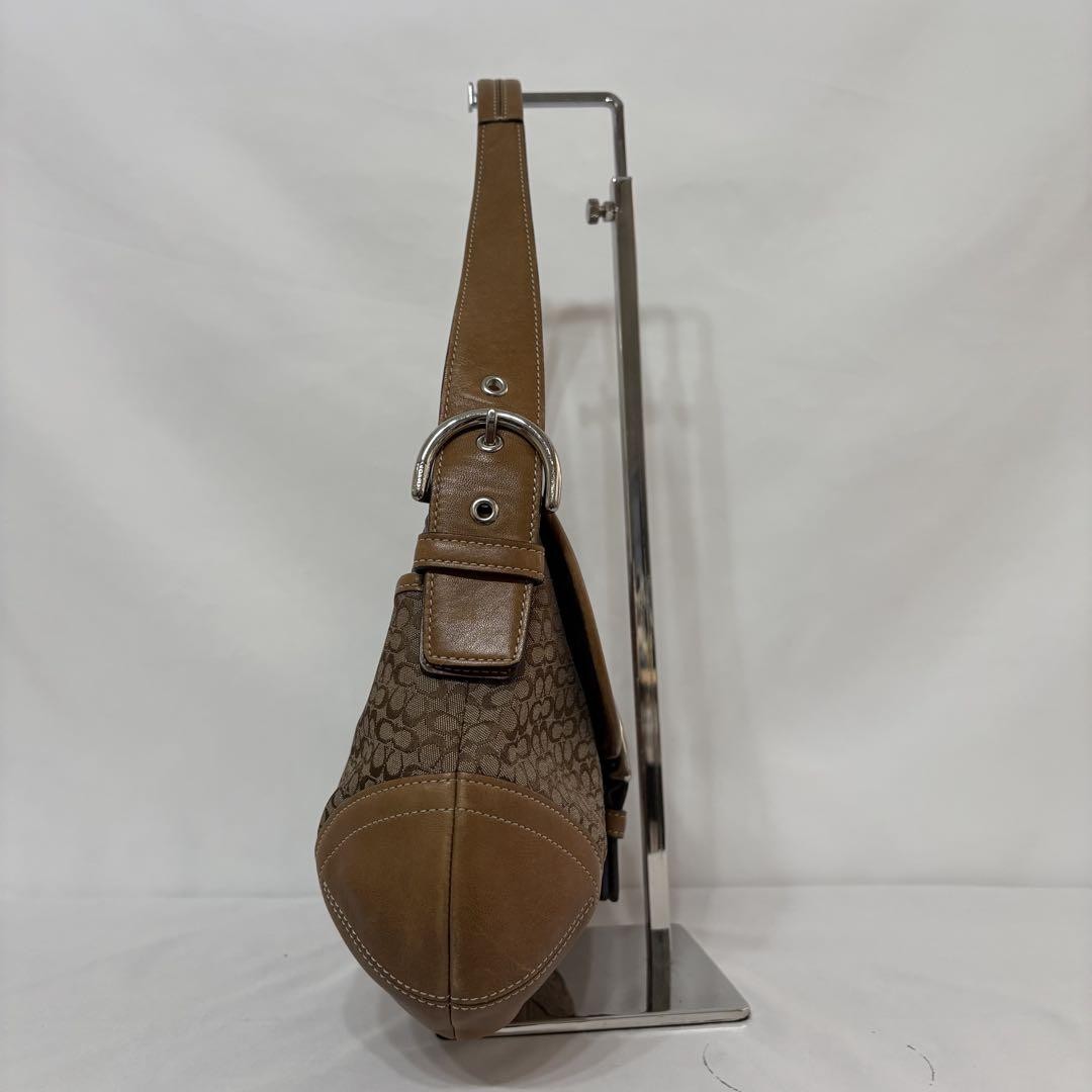 バッグ COACH Flap Soho Mini Signature handbag COACH Flap Soho Mini Signature handbag Brown Authentic From