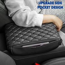 Car Armrest Pad Center Console Box Leather Cover Protector Cushion Accessories.