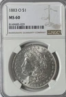 1883 O $1 Morgan Silver One Dollar US Coin MS60 Uncirculated