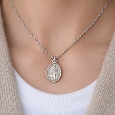 Vintage Saint Thomas Aquinas Sterling Silver Medal Pendant