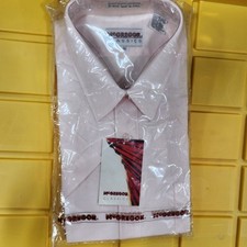 Vintage New Old Stock Mcgregor Classics Button Up Pink Shirt 16 34-35 D2