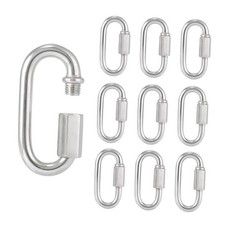 1.65 Inch Stainless Steel Chain Quick Link, 10 Pack 5/32" 1.65 inch, 10 Pack