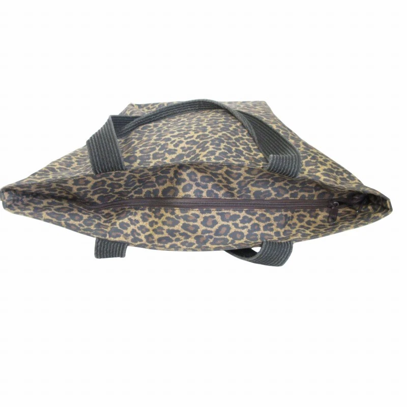 【Bolso】Herve Chapelier 925F Bolso de Mano Barco Estampado Leopardo Nylon Hombro Etiqueta Verde Foto 2 de 4