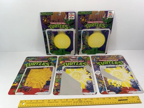 5 Vintage Teenage Mutant Ninja Turtles card backs
