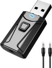 Tsnam USB Bluetooth Adapter for Car, Transmitter Receiver Black