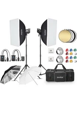 Godox 2pcs MS300V 600W Studio Strobe Flash Light Kit