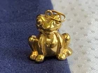 14K Yellow Gold Frog Pendant .84g Fine Jewelry Toad Animal Hollow Charm