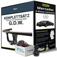 Für MERCEDES E-Klasse Limousine W213 Anhängerkupplung starr +eSatz 7pol 16- Kit