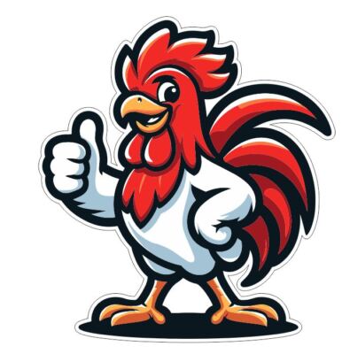 Chicky Rooster Chicken Rooster Sticker A71 | eBay