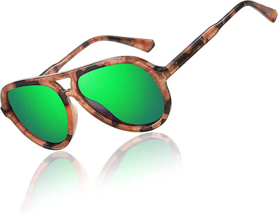 Retro Vintage Polarized Sunglasses Classic Aviator  display picture 3