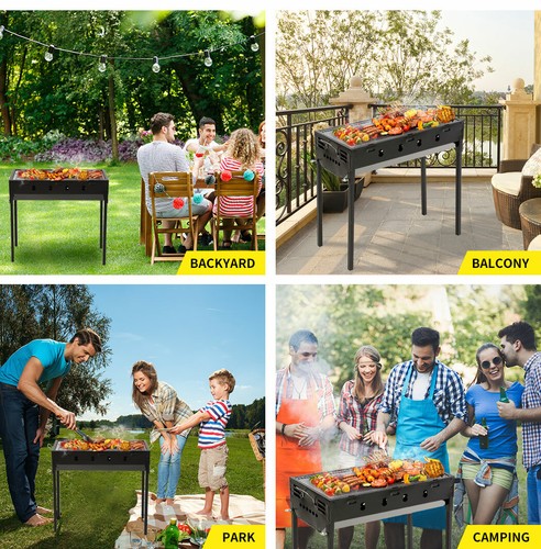 Moyasu Charcoal BBQ Grill Protable Outdoor Barbecue Set Camping Hibachi Grills - Picture 10 of 11