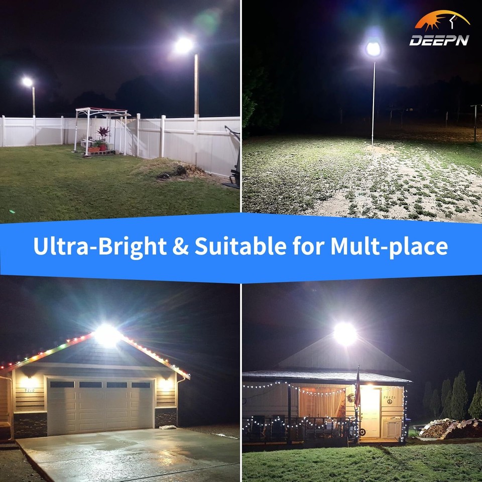 Solar Street Lights Outdoor, 6000W Solar Parking Lot Lights Commercial