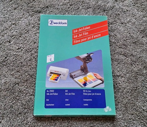 40 Zweckform InkJetFolien A4 Nr. 2502 klar beschichtet