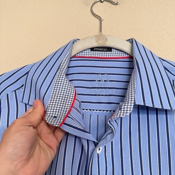 BUGATCHI UOMO Button Down Shirt Size Large Classi… - image 4