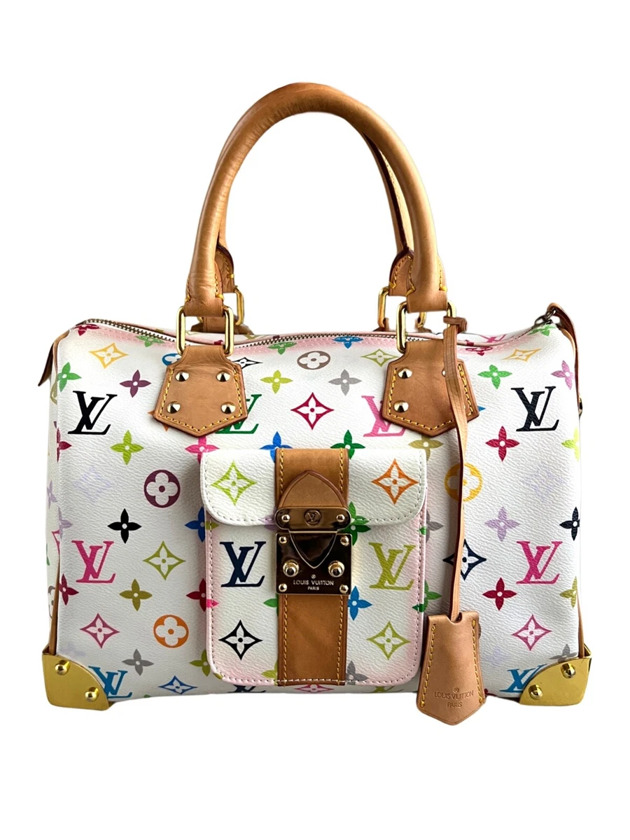 Takashi Murakami x Louis Vuitton White Monogram Multicolore Speedy 30