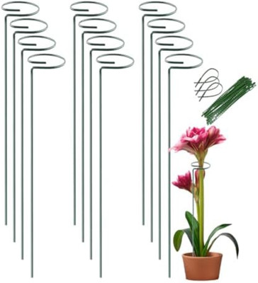 Garmeinea Paletti da giardino in acciaio rivestito in plastica, 145 cm, per piante rampicanti, confezione da 25