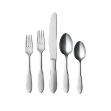 Mitra Matte by Georg Jensen Stainless Steel Place Setting 5 Piece - Vtg NOS