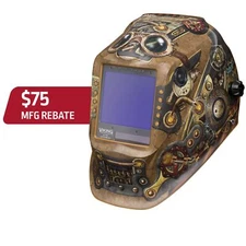 Lincoln Viking 3350 Steampunk Auto-Darkening Welding Helmet K3428-4 - $75 Rebate
