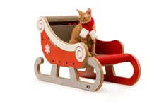 Cat Christmas Tree Scratching Post -  Christmas Sleigh