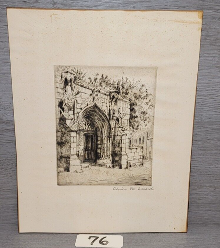 Etching Oliver M. Oviard Signed Print Plate Size 5" x 6" - 第 9/9 張圖片