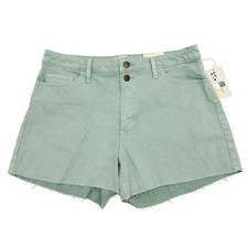 Universal Thread Womens Size 12 High-Rise Vintage Midi Jean Shorts Mindful Mint