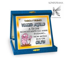 Targa "primo premio vecchio arzillo" idea regalo