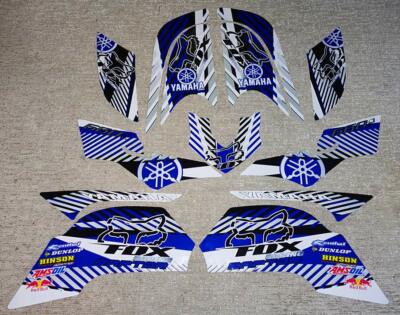 Yamaha 660r Raptor Blue/WhiteDecals Stickers Quad Graphics 13pc kit 2001 2005