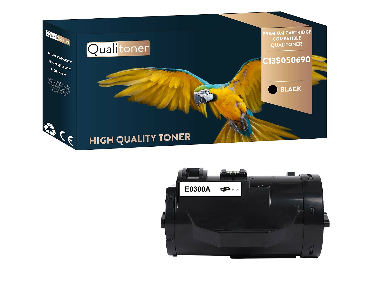 Toner C13S050690 noir QUALITONER pour imprimante EPSON idéal pour le télétravail à la maison