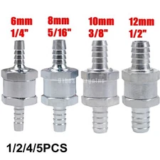 Aluminium Check Valve 6/8/10/12mm One Way Non-Return Air Fuel Line Petrol Diesel