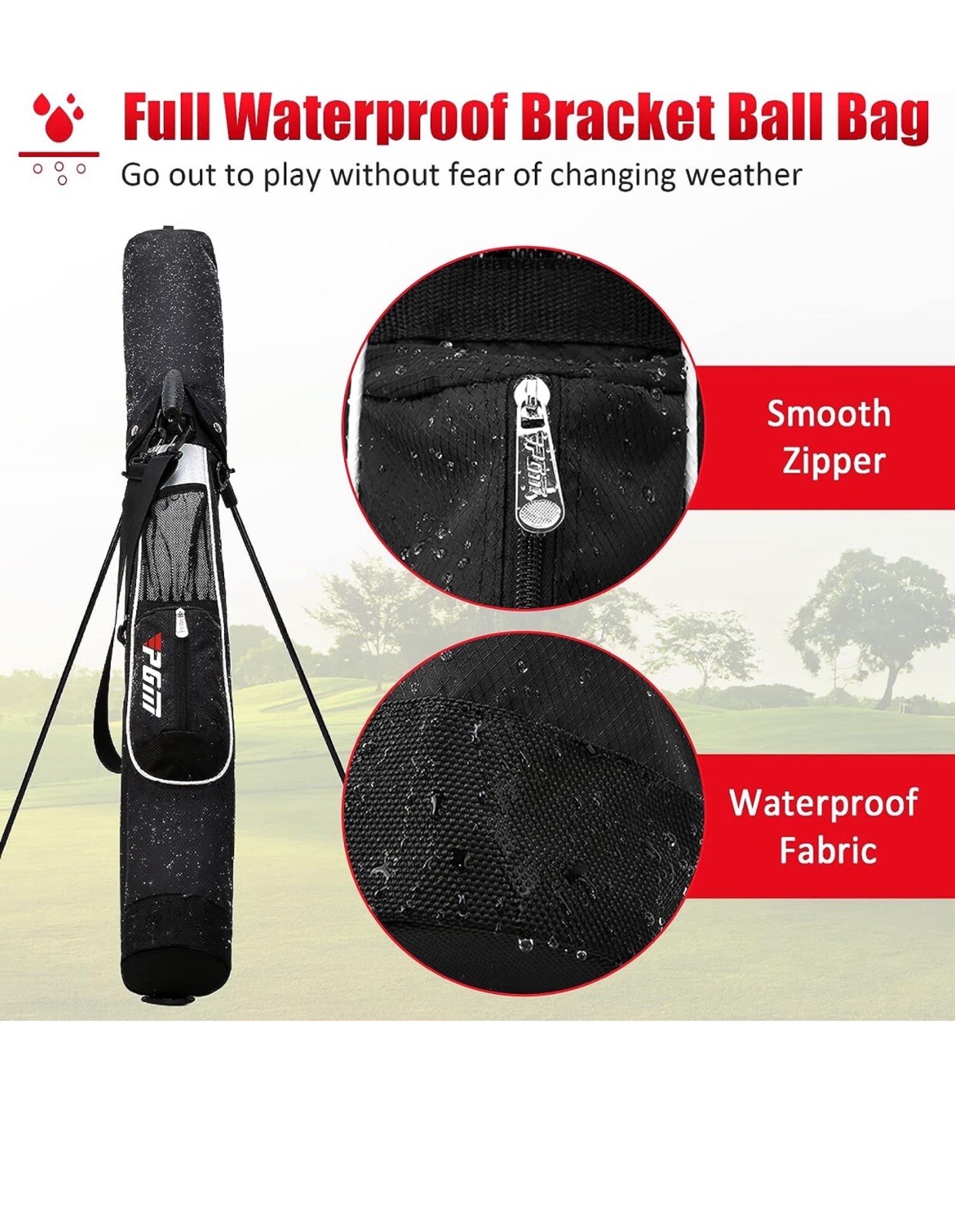 PGM Sunday Stand Bag , Lightweight Carry Golf Bag Driving ,Range Par-3 Executive