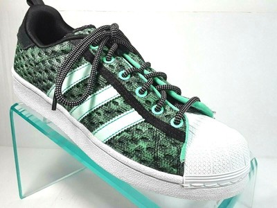 Adidas La Marque Aux 3 Bandes Superstar Sneakers Low Top Green/White Mens  7.5 | eBay
