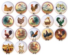 Chickens Roosters Decorative Ceramic Dresser ...
