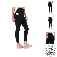 Lightweight Super-Stretch Leggings with Side Pockets - 25'' Ankle Fit for Women