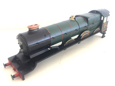 HORNBY R349 KING DOUBLE CHINMEY CHARLES 6010 ORANGE LINED GWR MATT GREEN BODY GC