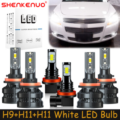 For Chevy Malibu 2006-2012 Combo LED Headlights Bulbs High Low Beam Fog Light Z8