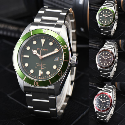 41mm Parnis Sapphire Glass 21 Jewels Miyota Automatic Men Watch Luminous Marker