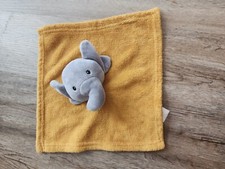 Lila Jack Elephant Lovey Security Blanket Gray Golden Orange Plush Baby Toy