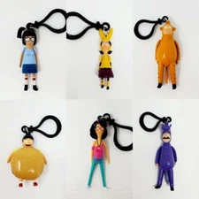 Bob's Burgers Chibi In Motion Complete Set of 6 REGULAR Dangler Clips