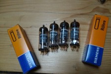 4x E80f R&ouml;hre Siemens OVP Neu - NOS - Gematches Quad - 6084 Tube