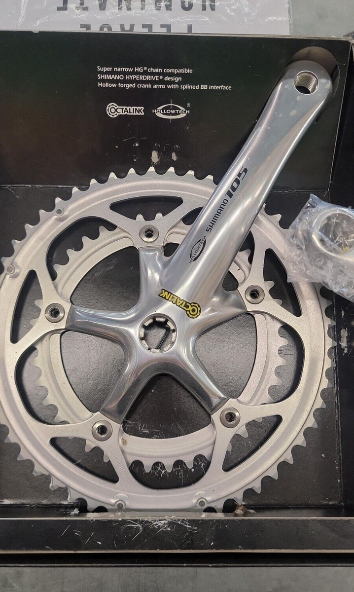Shimano 105 Octalink Crankset -39/53 FC5502 - Silver | eBay Shimano 105 Octalink Crankset -39/53 FC5502 - Silver | eBay